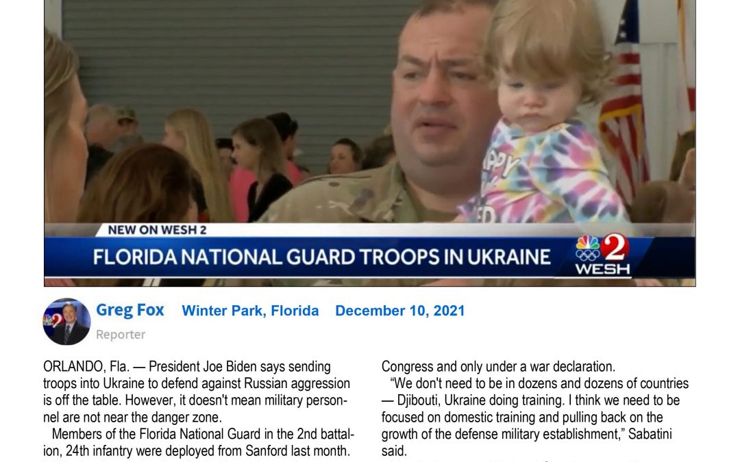 165 Members of Florida National Guard to Ukraine