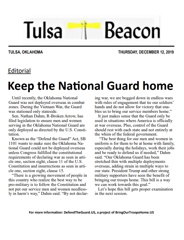 Keep the National Guard home